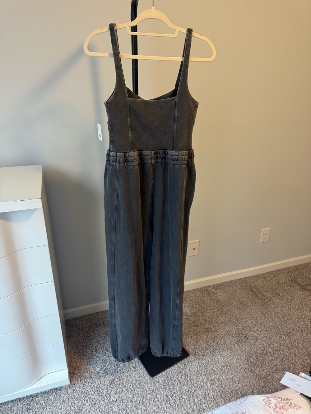 Free People Washed Black Wide-Leg Jumpsuit - Picture 3 of 3